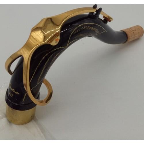 Brand New Professional Instrument Tenor Saxophone Neck Brass Black lacquer Sax Custom Neck Tenor Saxophone Tudel