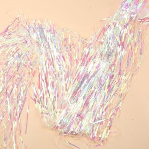 Foil Rain Silk Curtain Birthday Party Background Decoration Wedding Supplies Layout Photography Props Garland Colorful Curtain