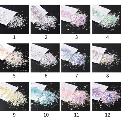 Crystal Epoxy Resin Mold Filling Filler DIY Nail Art Stickers Decoration Mixed PET Glitter Sequins