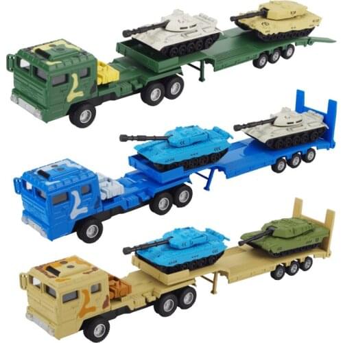 Interesting 1:64 military tank transporter alloy model,simulation die-cast military toy,childrens birthday gift,free shipping