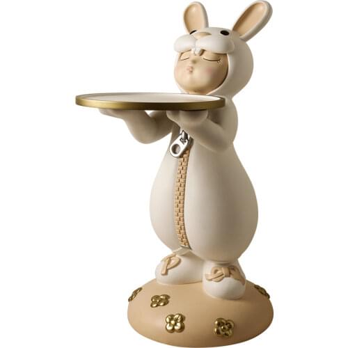Nordic Creative Large Floor Ornaments Coffee Table Living Room Cute Rabbit Storage Home Decoration Kawaii Accessories Gift Ideas