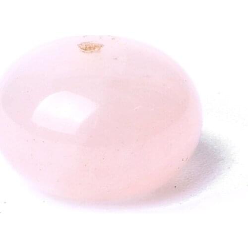 20pcs Coin Shape Disc Bead Natural Stone Rose Loose Abacus Beads For DIY Bracelet Necklace Jewelry Making Statement Pink