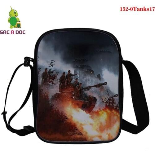 Fashion Women Casual Messenger Bags World of Tanks Game Backpack 3D Print Cross-body Bag World of Tanks Women Men Handbags 2021