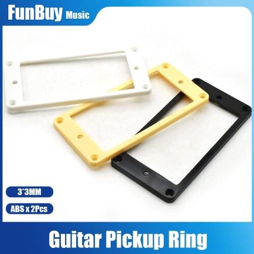 2pcs ABS Flat Bottom Humbucker Pickup Mounting Ring Frames for LP Electric Guitar Dropshipping