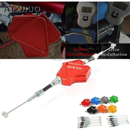 Motorcycle CNC Aluminum Stunt Clutch Easy pull Cable System For Yamaha DT125 DT 125 1987 1988 1989 1990 1991 1992 1993 1994-2005