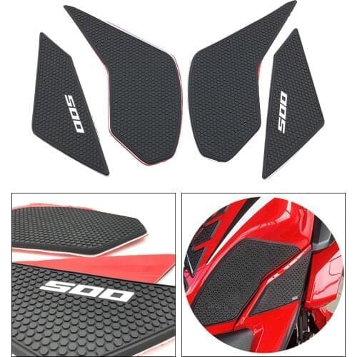 Set of 4 Pieces Tank Traction Pads Side Gas Knee Grips Stickers for Honda CBR500RR CB500R CB500F 2019-2021