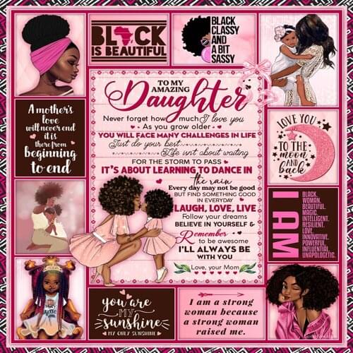 Throw Blankets to My Daughter Son Wife Letter Print on Demand Quilts Air Mail Blanket On Bed Home Textiles Best Christmas Gift