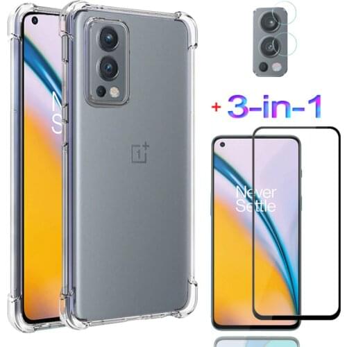 Oneplus nord 2, Bumper Case + Glass for one plus nord 2 smartphone oneplus nord 2 5g Cover Silicone oneplusnord ce nord 2 Case