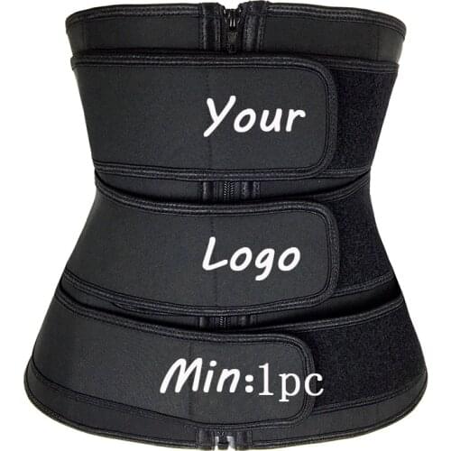 Logo Print Waist Trainer Sweat Belt Colombianas Fajas Body Shaper Corset Neoprene Shapewear Workout Lose Weight Girdles