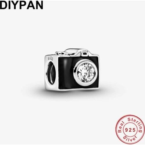 Fit Original Pandora Bracelet Charms 925 Sterling Silver Vintage Camera Charm Beads Jewelry Making Berloque Gift
