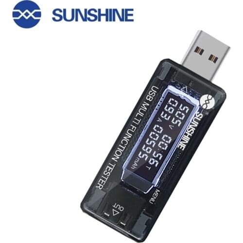 SUNSHINE SS-302A Current Voltage Charger Capacity Tester USB Charger Doctor Power Meter Text Voltmeter Repair Tools