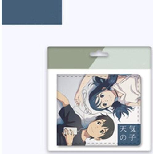 Unisex Anime Weathering With You Morishima Hodaka Amano Hina Wallet Cosplay Student Coin Purse Credit Card Holder Prop Cartoon