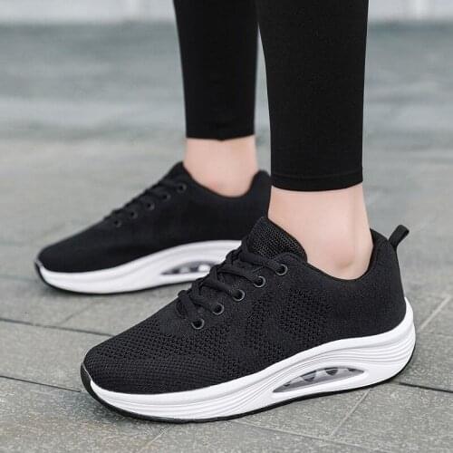 Woman Sneakers Air Cushion Running Shoes Mesh Breathable Womens Sports Shoes Lace Outdoor Fitness Walking Jogging Trainers