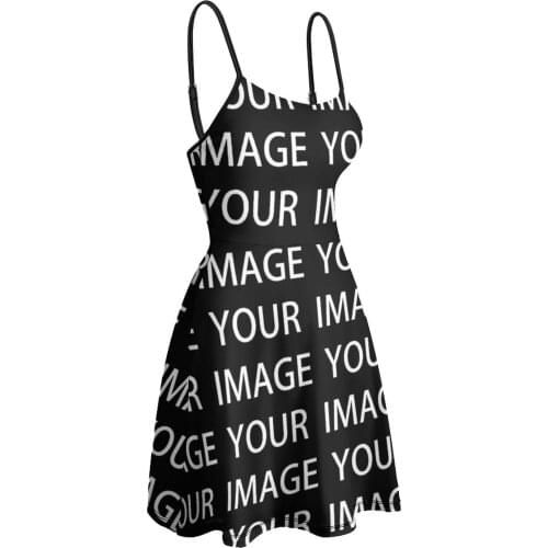 Custom Dress Suspender Short Polyester Bodycon Female Printed Summer Hot One-Piece Dress