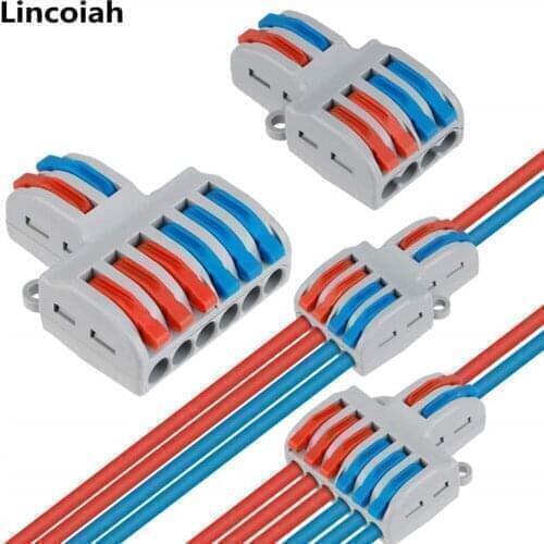 5/10pcs/Lot SPL-42/62 Mini Fast Wire Connector Universal Wiring Cable Connector Push-in Conductor Terminal Block wire connectors