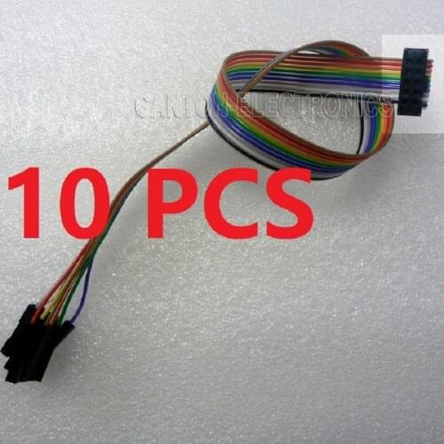 10*JTAG IDC ISP Wire 2*5 to10*1 Pin Cable FC-10P 2.54mm for Saleae Logic Analyzer Xilinx Altera Lattice FPGA CPLD USB Programmer