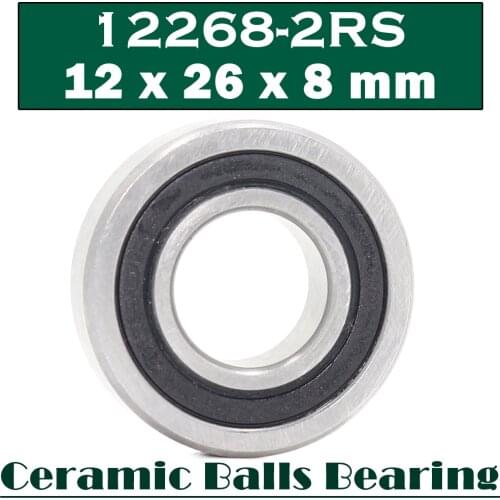 12268 Hybrid Ceramic Bearing 12x26x8 mm ABEC-1 ( 1 PC ) Bicycle Bottom Brackets & Spares 6000/12RS Si3N4 Ball Bearings