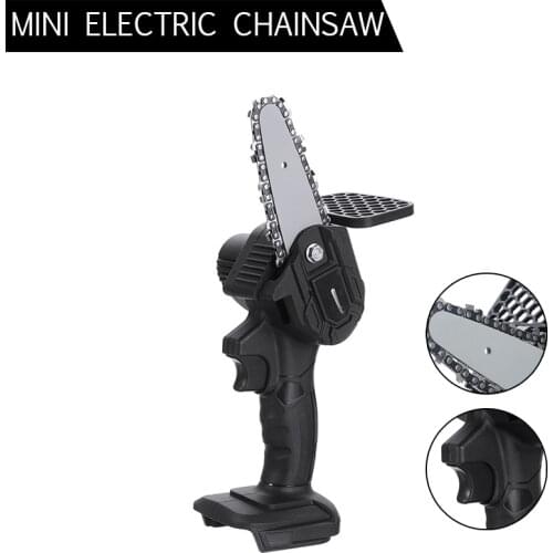 220V Mini Cordless One-handed Chainsaw 4" Electric Chain Saw With 5C Battery Charger Set Rechargeable Woodworking Garden Tool EU