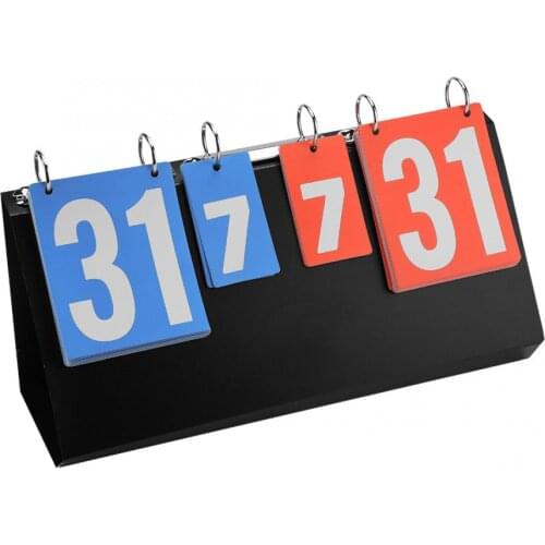 4 Digit Flip Table Tennis Scoreboard Score Board for Basketball Universal Scoreboard for Outdoor Sports sports game accessories