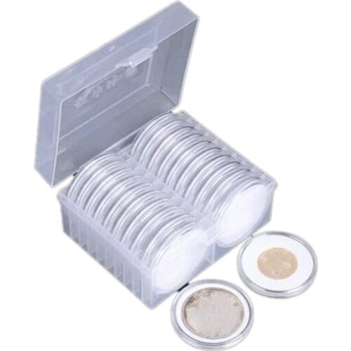 46 mm Coin Capsules Ps Round Coin Holder Case and 7 Sizes (16/20/25/27/30/38/46mm) Protect Gasket