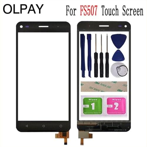5.0'' Mobile Phone For Fly Cirrus 4 FS 507 FS507 Touch Screen Glass Front Glass Digitizer Panel Lens Sensor Flex Cable