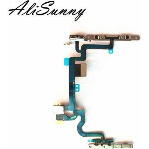 AliSunny 20pcs Power Flex Cable for iPhone 7 4.7'' 7plus On Off Switch Volume control with Metal Bracket Replacement Parts