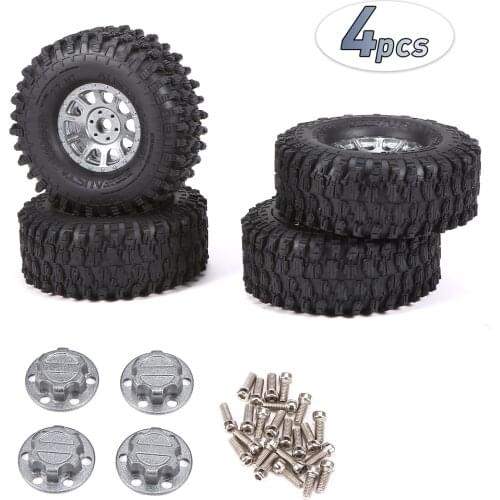 AUSTAR 7021+2018GL 4PCS RC Tires 125*50mm Aluminum Alloy Wheel Rim Rubber Tire for RC Buggy Off-road Car For trx6 KM2 AXI03004