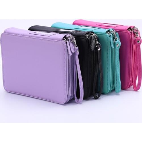 120 Holes Pencil Case Large Cartridge Pen Box for Girls Boy Back to School Pencilcase Big Black Penal Stationery Storage Bag Kit