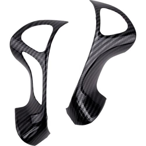 2Pcs Black Car Steering Wheel Decoration Trim Cover Frame Styling Fit for Nissan Murano 2015 2016 2017 2018 2019 2020