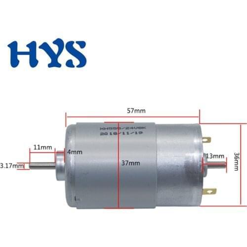 DC 12V 24V Motor Double Output Shaft 11mm Electric 555 Motor DC 12 Volt 4000rpm 8000rpm Micro Mini Motors DC12V fElectric drill
