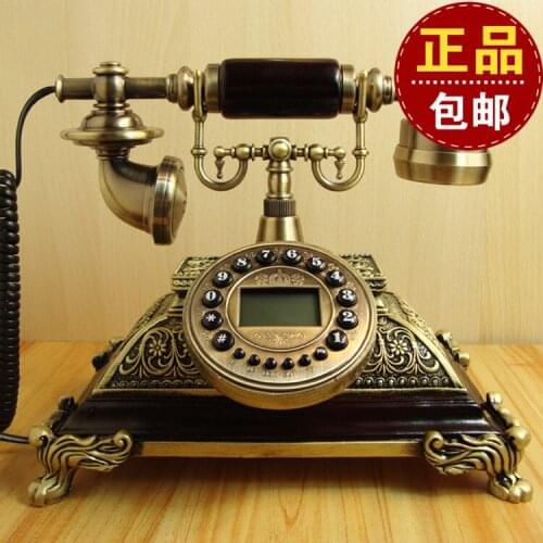 European telephone landline telephone classic solid wood retro home landline throne