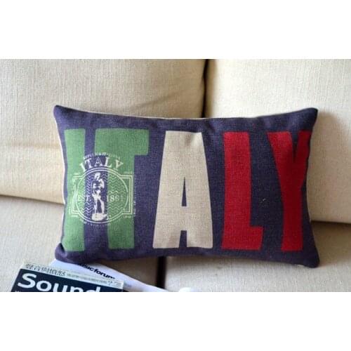 Italian national flag pillow covers chair cushions shabby chic No Inner