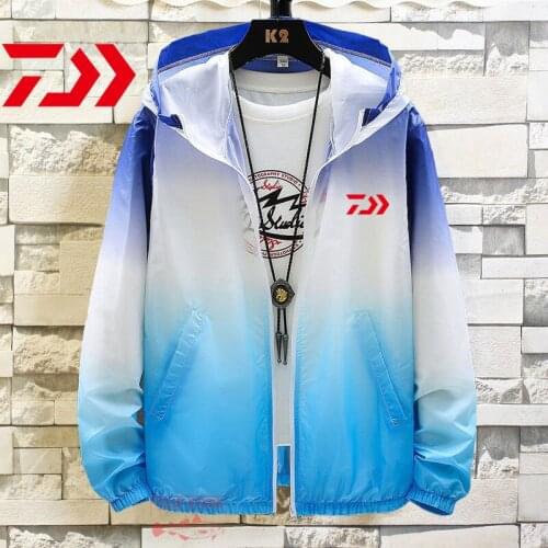 Daiwa Fishing Sun Protection Coat Mens Spring Thin Breathable Sun Protection JacketOutdoor Sports Quick-drying Fishing Shirt