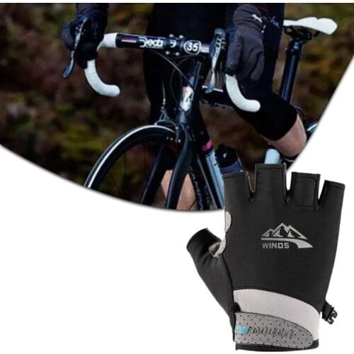Fingerless Gloves For Bicycle MTB Bike Cycling Glove Gym Fitness Breathable Anti-Slip Half Finger Gloves Bicycle Accessories