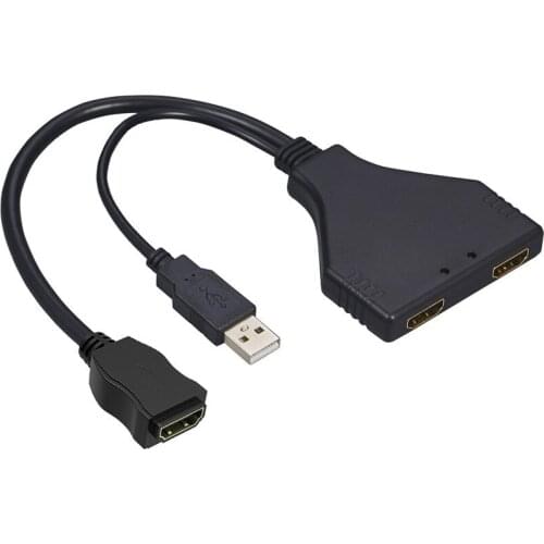 HDMI female divides into two, splitter 4K*2K video on-screen device supports 3D one divides two lines and simultaneously display
