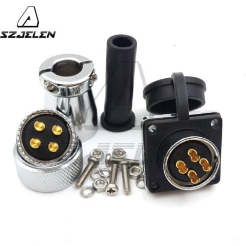 WS16 Series,4-pin waterproof connector plug(female) socket(male) , Mechanical power cable panel mount connector 4pin ,IP67