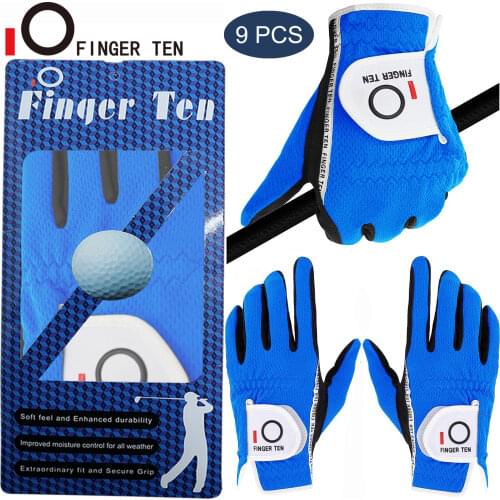 Mesh Non Slip Golf Gloves Men Left Hand Right Micro Fiber Glove S M ML L XL Rain Grip Hot LH RH Soft Golfer Sport Drop Shipping