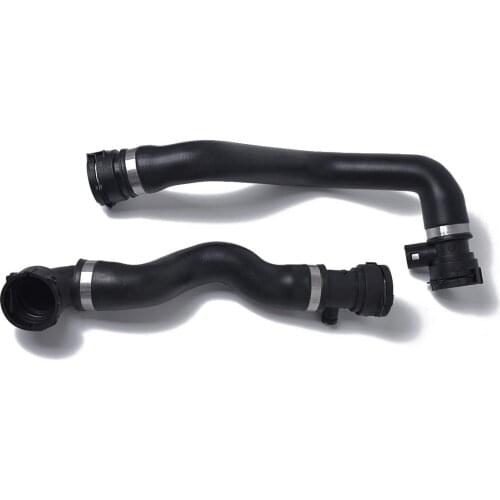 For BMW E38 E39 Radiator Hose, 11531705223 11531705224 Black two pc