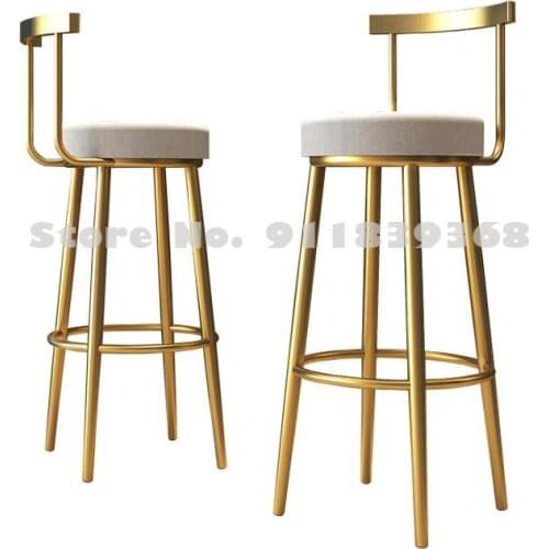 Nordic bar stools bar chair combination bar bar stool high stool gold modern minimalist casual bar chair