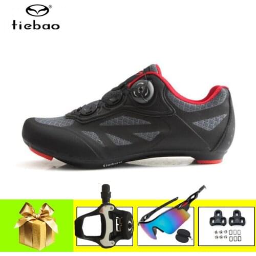 Tiebao Professional road cycling shoes breathable Anti-slip Breathable Unisex self-locking Athletic riding bicycle sneakers