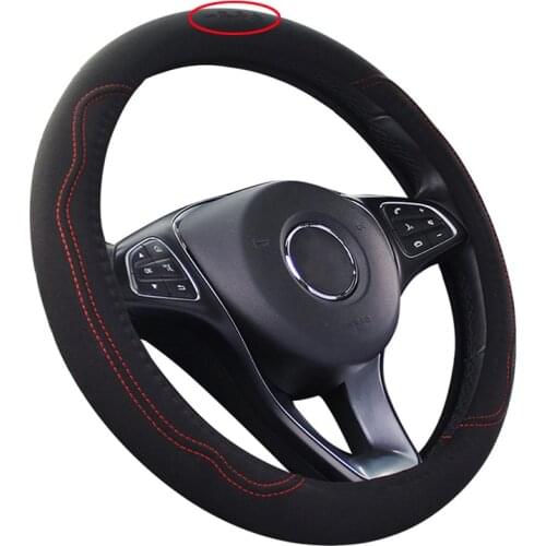 Comfortable Non-Slip Suede Car Truck Bus Van Lorry Steering Wheel Cover Steering Wheel Diameters For 38 40 42 45 47 50 CM Wrap