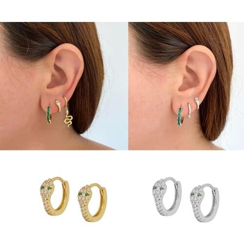 BOAKO Earrings Dangle Earrings For Woman Snake 925 Sterling Silver Diamond Pendientes Luxury Zircon #8.7