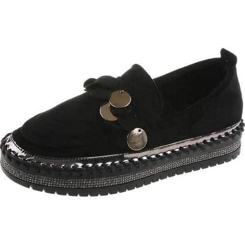 Womens Casual Shoes Sequins Decor Solid Color Fashion Thick Sole Comfortable All Match Casual Shoes