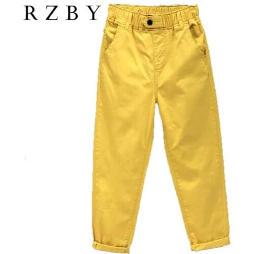 Spring New Arrival Elastic Waist Women Multicolor Trousers Ladies Large size Nine Points casual Haren Pants