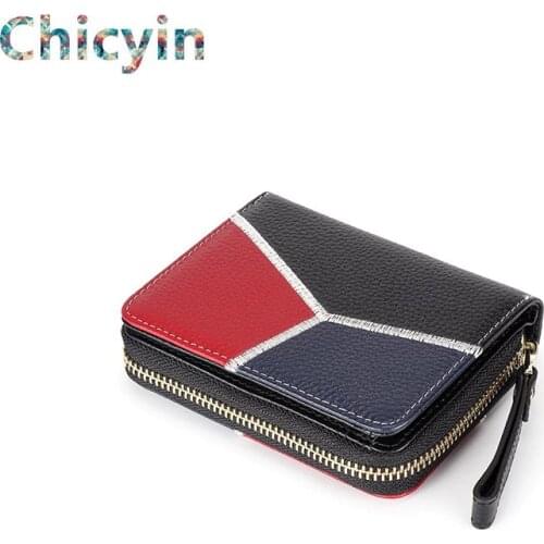 Womens Wallet Genuine Leather Short Coin Purse Luxury Candy Color Leather Wallet ID Card Holder Small Ladies Slim Coin Purse