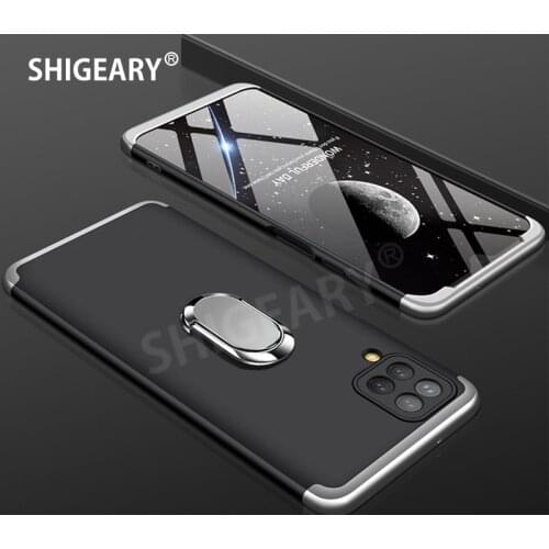 Hard Cases For Samsung Galaxy A42 A12 Cover with Magnetic Metal Finger Ring Holder Stand Coque Full Protective Back Casing