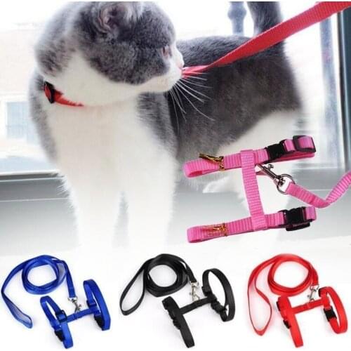Cat Vest Apparel Comfortable Straps Puppy Traction Safety Cord Leash Kitten Rope Pet Traction Tool for Pet