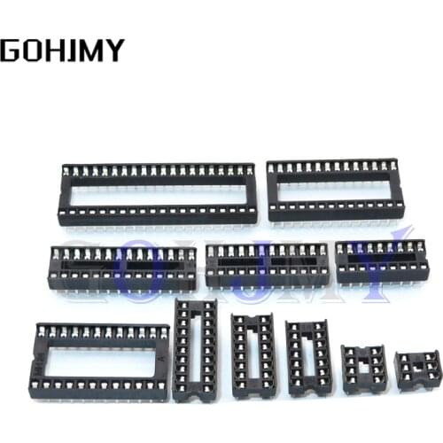 10PCS IC Sockets DIP6 DIP8 DIP14 DIP16 DIP18 DIP20 DIP28 DIP40 pins Connector DIP Socket 6 8 14 16 18 20 24 28 40 pin