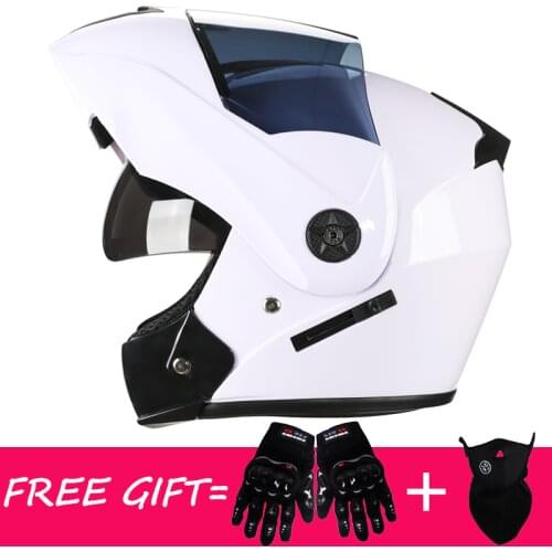 2020 Professional motocross Flip Up Helmet for adults Modular Dual Lens for man for women Casco Capacete Motorcycle Casque Moto