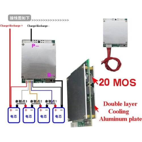 4S 12V 150A LiFePo4 Battery Protection Board Lithium Iron Phosphate BMS With Balance Charging Discharging EL142